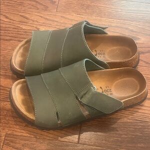 Birkenstock Olive Green Mules